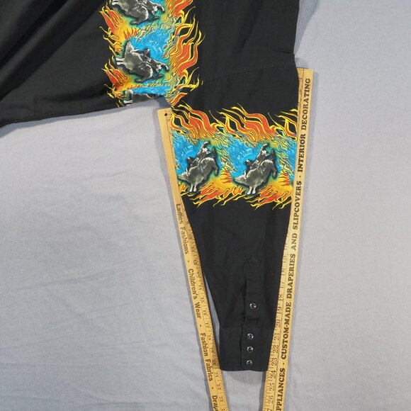 Panhandle Slim Shirt Men Extra Large Black Western Rodeo Bull Rider Cowboy Ranch - Picture 7 of 9